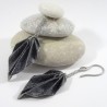 Boucles Feuilles Origami noir pailleté - 23,00 €