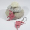 Boucles Poissons Origami rouge avec rayures blanches - 23,00 €