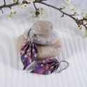 Boucles d’Oreilles Feuilles Origami sakura sur fond violet - 23,00 €